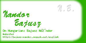 nandor bajusz business card